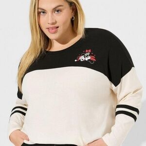 Torrid Disney Mickey Mouse Holiday Classic Fit Jersey Top Size 1X (14-16)